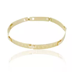 Bracelete Cruz 5mm (Banho Ouro 24k)