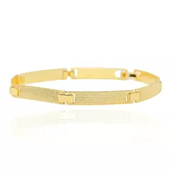 Bracelete Texturizado 5mm (Banho Ouro 24k)