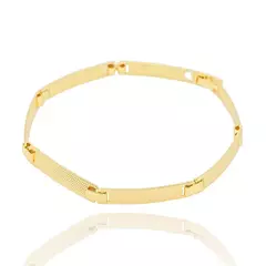 Bracelete Texturizado 5mm (Banho Ouro 24k) - comprar online