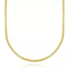 Choker Elo Trançado 3mm (Fecho Tradicional) (Banho Ouro 24k) - comprar online
