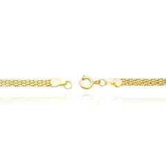 Choker Elo Trançado 3mm (Fecho Tradicional) (Banho Ouro 24k) - A Pampa - Acessórios