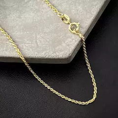 Colar Cordão Baiano 1,8mm (Fecho Tradicional) (Tag 18k) (Banho Ouro 18k)