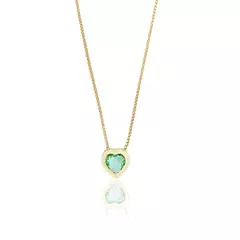 Colar Veneziana com Coração 45cm (Escolha a Cor) (Banho Ouro 24k) - A Pampa - Acessórios