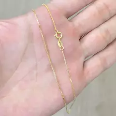 Colar Veneziana 1mm (Fecho Tradicional) (TAG 18k) (Banho Ouro 18k) - A Pampa - Acessórios