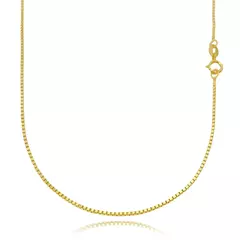 Colar Veneziana 1mm (Fecho Tradicional) (TAG 18k) (Banho Ouro 18k) - comprar online