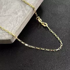 Corrente Carrier Quadrada (Cubinho) 1,5mm (Fecho Tradicional) (TAG 18k) (Banho Ouro 18K) - comprar online