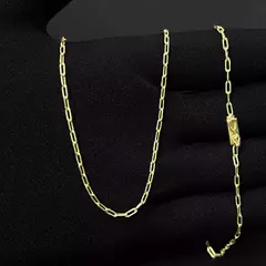 Corrente Carrier Longa 2mm (Fecho Gaveta) (Banho Ouro 24K) 60cm - comprar online