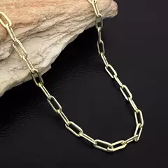 Corrente Carrier Longa 2mm (Fecho Gaveta) (Banho Ouro 24K) 60cm