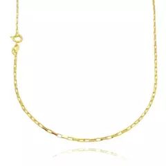 Corrente Carrier Quadrada (Cubinho) 1,5mm (Fecho Tradicional) (TAG 24K) (Banho Ouro 24K) na internet