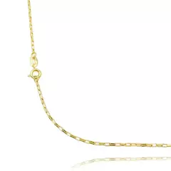 Corrente Carrier Quadrada (Cubinho) 1,5mm (Fecho Tradicional) (TAG 24K) (Banho Ouro 24K) - comprar online