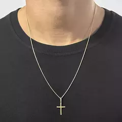 Pingente Cruz Detalhada (Pequeno) (3cmX1,8cm) (Banho Ouro 24k) - loja online