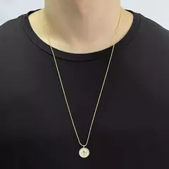 Pingente Flor de Lis (2,4cmX2cm) (Banho Ouro 24k) na internet