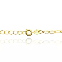 Pulseira Grumet Aberta Detalhada 2,8mm (Fecho Tradicional) (Tag 18k) (Banho Ouro 18k) - A Pampa - Acessórios
