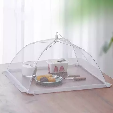 Tela Protetor de Alimentos Mosquiteiro Retrátil Protege Bolos Frutas Comidas Cafés da Manhã contra Mosquitos e Moscas e outros Insetos