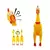 Frango De Borracha - Brinquedo Para Pets Kit2 Frango 16 Cm na internet