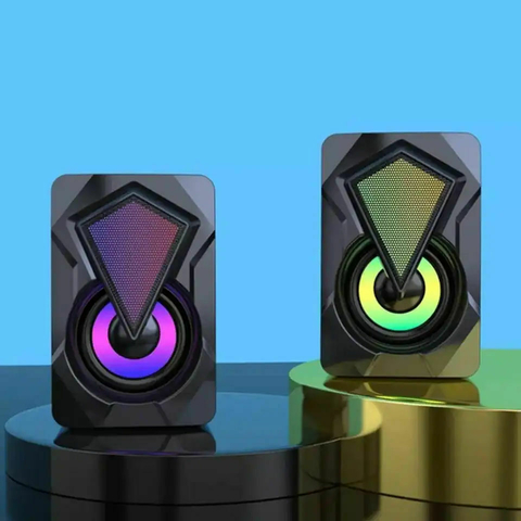 Caixa de Som RGB Led computador Pc Gamer luz de respiração fria Caxinha alto falante