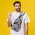 Bolsa de ombro masculina anti-roubo de ombro com entrada para carregador usb