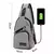 Bolsa de ombro masculina anti-roubo de ombro com entrada para carregador usb na internet