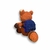 Amigurumi Spiffo Guaxinim Laranja com Mochila Azul (Mascote do Project Zomboid) – Feito à Mão com Fio Pelúcia - Sheron Criações