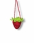 Chaveiro Amigurumi de Morango com Compartimento – Mini Bolsinha Artesanal
