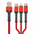 Cable Mallado USB 3 EN 1 CB-7209 IBEK 5.1A
