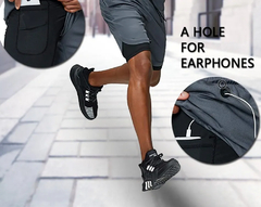 Shorts esportivos de secagem rápida para homens, corrida, treino, jogging, deck
