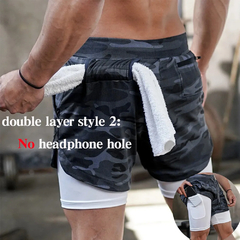 Imagem do Shorts esportivos de secagem rápida para homens, corrida, treino, jogging, deck