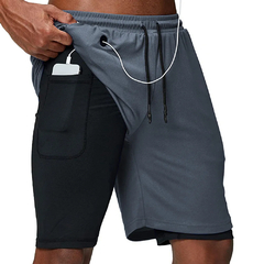 Shorts esportivos de secagem rápida para homens, corrida, treino, jogging, deck - comprar online