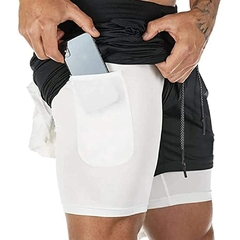 Shorts esportivos de secagem rápida para homens, corrida, treino, jogging, deck