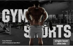 Imagem do Shorts esportivos de secagem rápida para homens, corrida, treino, jogging, deck