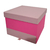 Caixa de Presente 20x20x15 Cartonada Com Gaveta Pink/Dinamarca