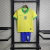 Kit Infantil Seleção Brasileira | 23/24 - Jogador Home Adidas - Masc./Fem. - Verde e Azul - comprar online