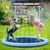 Almofada de aspersão inflável para animais de segurança, jogo dobrável, esteira interativa infantil, piscina de verão, 150 cm, 170cm