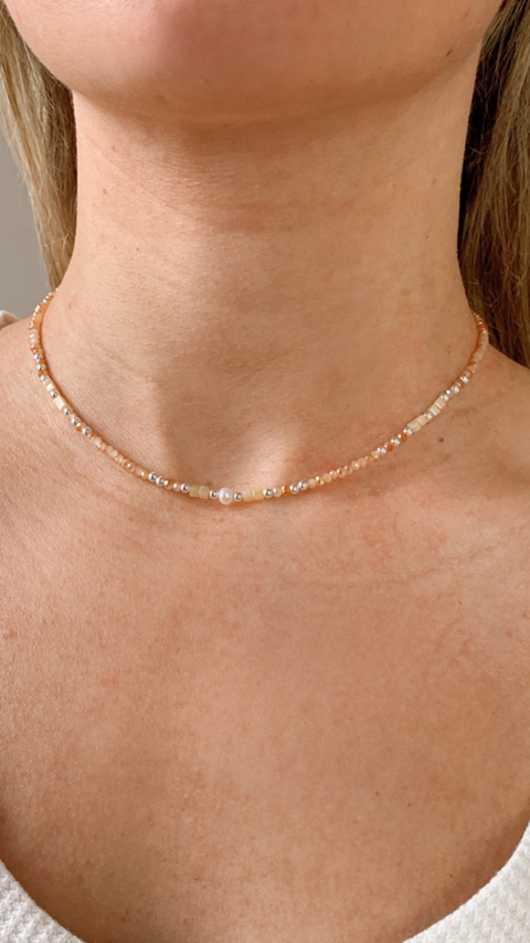 Choker con perla de rio