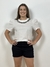 Blusa Tricoline Bordada Branca