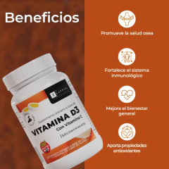 Vitamina D3 + Vitamina C (60 comprimidos) - Nutri Point