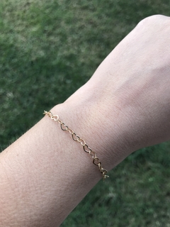 Pulseira corrente de coração