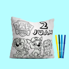 COJIN 21 X 21 CM PARA COLOREAR - DOCENA en internet