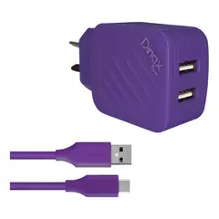 Cargador Con Cable Tipo C Carga Rapida 2 Entradas Usb - comprar online