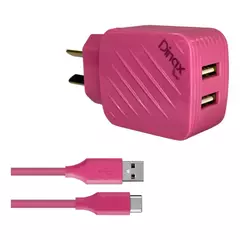 Cargador Con Cable Tipo C Carga Rapida 2 Entradas Usb en internet