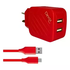 Cargador Con Cable Tipo C Carga Rapida 2 Entradas Usb - Distribuidora Amor Propio