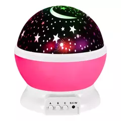 Lámpara De Sueño Velador Proyector Estrellas Y Luna Rgb 360°