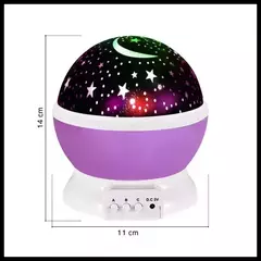 Lámpara De Sueño Velador Proyector Estrellas Y Luna Rgb 360° - Distribuidora Amor Propio