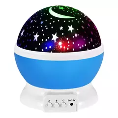 Lámpara De Sueño Velador Proyector Estrellas Y Luna Rgb 360° - tienda online