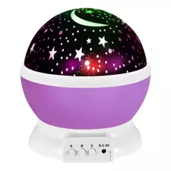 Lámpara De Sueño Velador Proyector Estrellas Y Luna Rgb 360° - comprar online