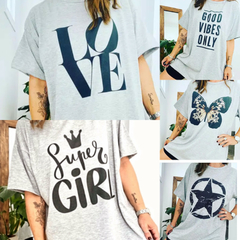 Pack Remeron overside gris × 10 Unidades