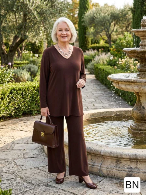 Remera Lisa Escote "V" T. Especial de (ITY - Modal C/ Seda) Art. 1101Esp.