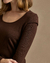 Blusa Canelada Manga Longa