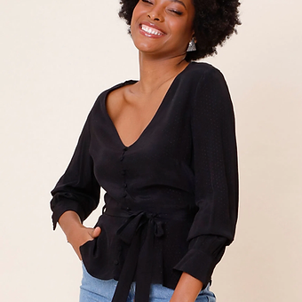 Blusa de viscose texturizada