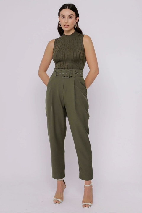 Calça Jogger de alfaiataria com Cinto - comprar online